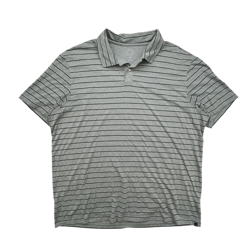 Eventide Shirt Mens 2XL Green Striped Polo Casual Short Sleeve Soft Stretch